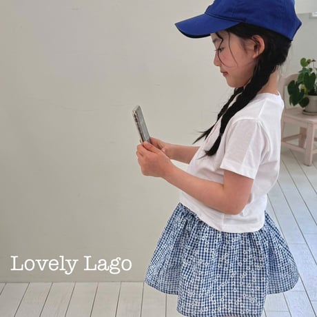 lago/9. 22 embroidery T-shirt S-JS