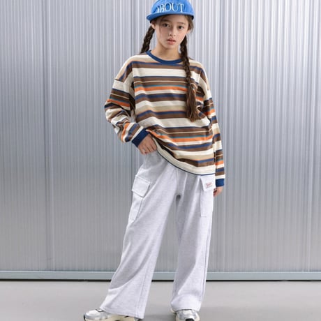 nicetomeetyou/40. border multi T-shirt JS-JL