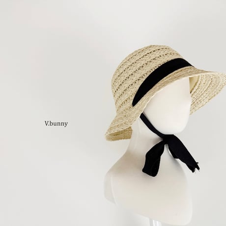 vbunny/67. black ribbon hat FREE(48-52CM)