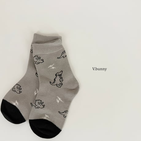 vbunny/50. dino socks set M(130-150)-XL(180-210)