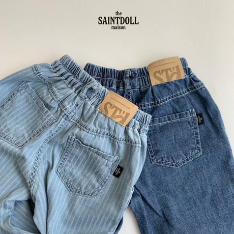 saintdoll/103. peuty fril denim pants ADULT