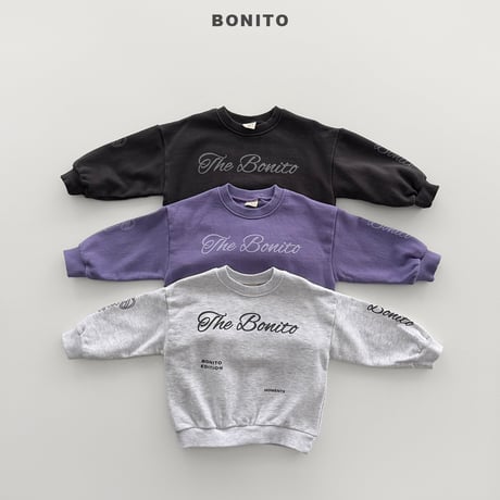 bonito/24. bonny lettering (adult) man-to-man ADULT