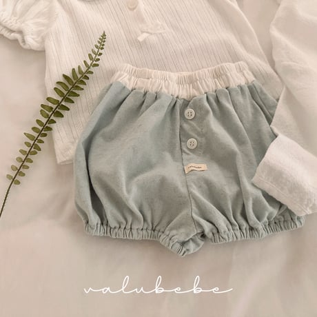 valubebe/77. two color button pumpkin pants 6M-S