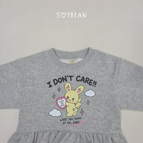 soybean/116. plan ) bunny fril wide updown set XS-XL