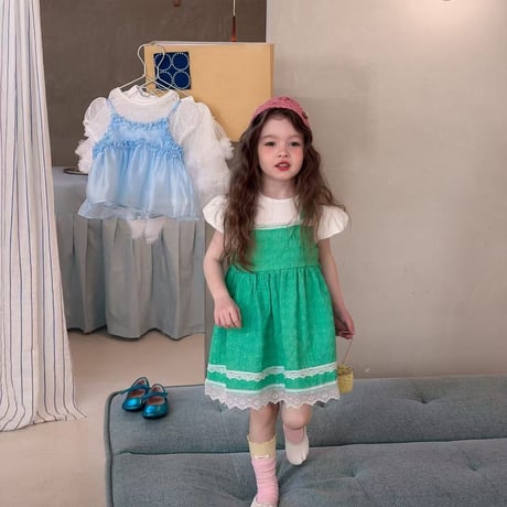 aiai/80. green one-piece 90-130