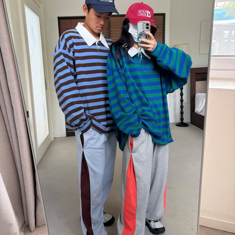 mikki/24. side pin tuck two way pants ADULT