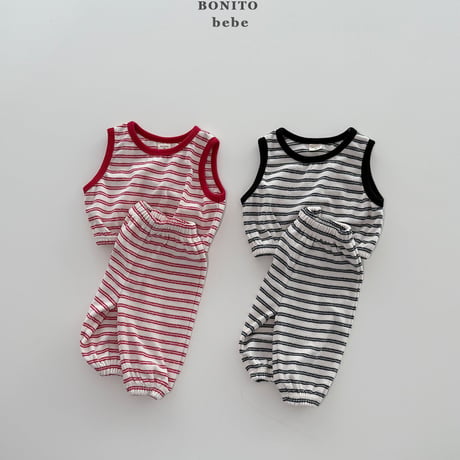 bonito/96. st terry updown set 6M-18M
