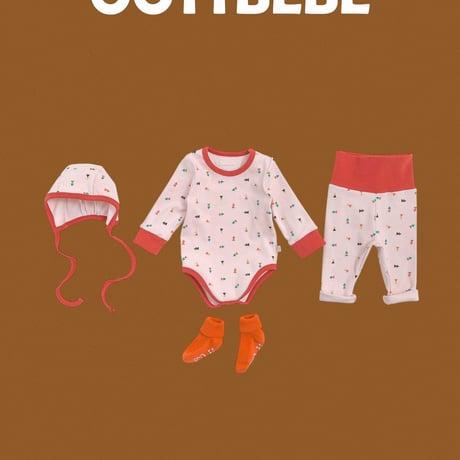 oottbebe/14. Triangle rectangle suit bonnet set S(0-6M)-M(6-12M)