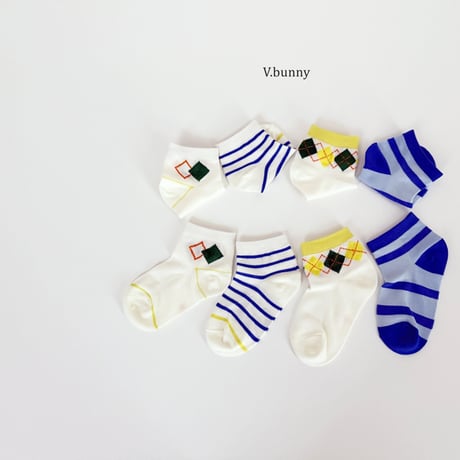 vbunny/18. sikaku socks set S(130-150)-L(180-210)