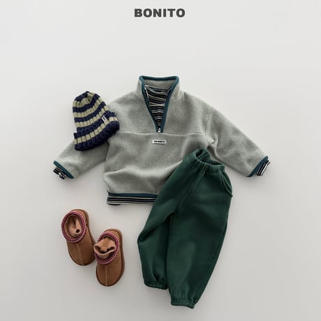 bonito/24. cotton candy two color half zipup JS-JM