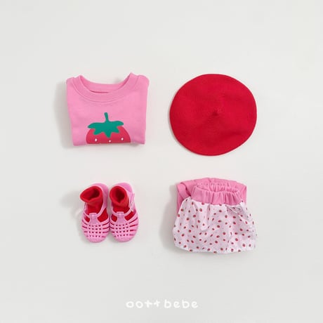 oottbebe/52. strawberry updown set XS(1-2Y)-XL(6-7Y)