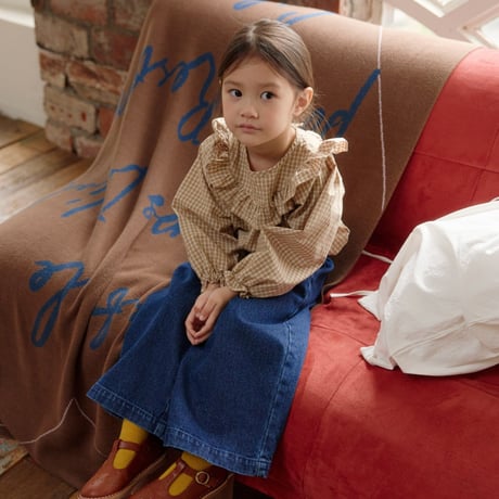 monatelier/18. check fril blouse S-2XL