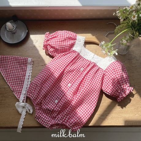 milkbalm/12. ivy check suit XS(-6M)-M(12M-18M)