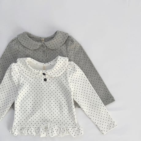 aladin/9. yomi collar dot T-shirt XS-XL