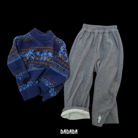 dadada/9. very blue knit M-XL