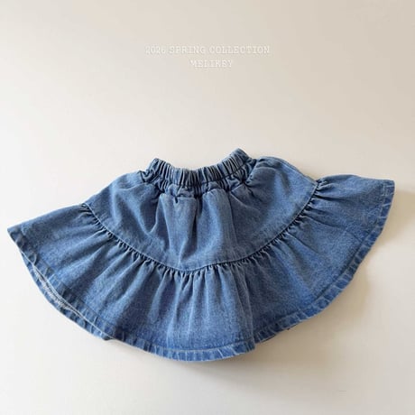 melikey/61. denim fril skirt XS-XL