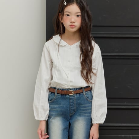 sm2/22. pin tuck collar blouse 9-17