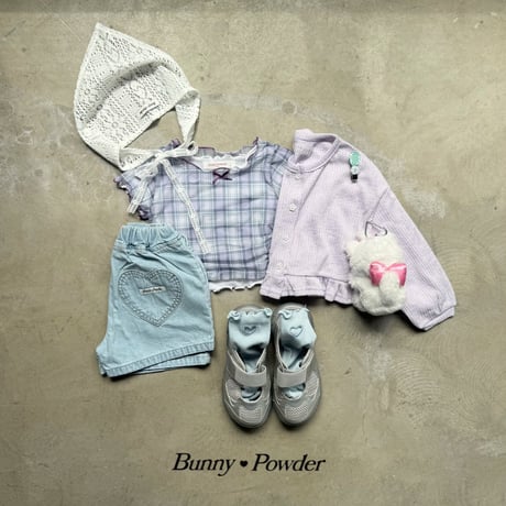 bunnypowder/206. heart denim half pants S-XL