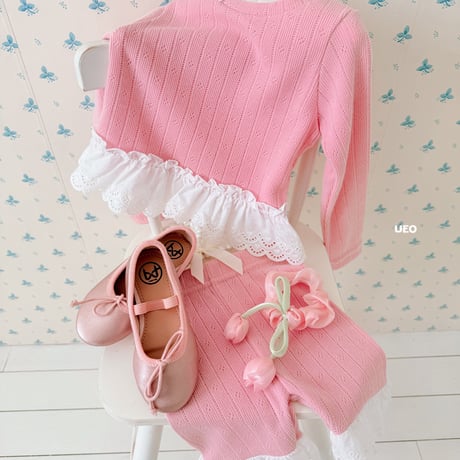 ueo/53. joy lace fril T-shirt S-XL