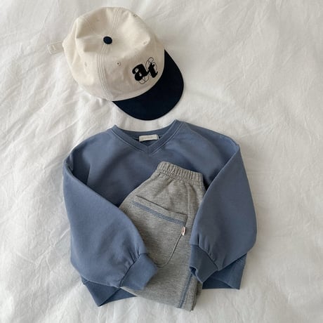 minirobe/16.  Low V-Neck Sweatshirt  S-XL