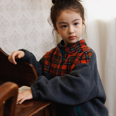 andbutter/69. Check Snap Pullover JS-JM
