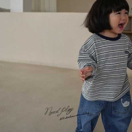 normalplay/34. day stripe T-shirt 12M-L