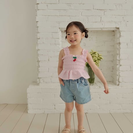 melikey/55. heart denim half pants XS-XL