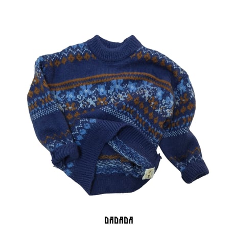 dadada/9. very blue knit M-XL