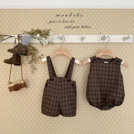 monbebe/9. roy overalls pants  S(1-2Y)-XL(7-8Y)