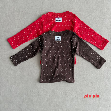 pie/23. choco dot T-shirt XS-XL
