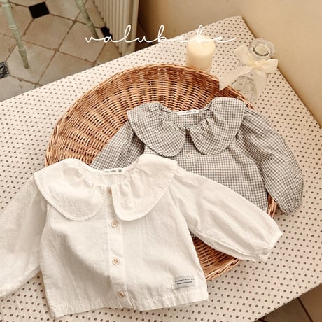valubebe/66. enni big collar blouse 6M-S