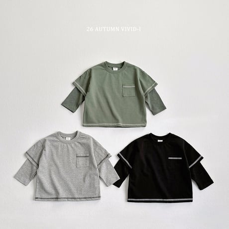 vividi/80. stitch rayerd T-shirt JS-JM