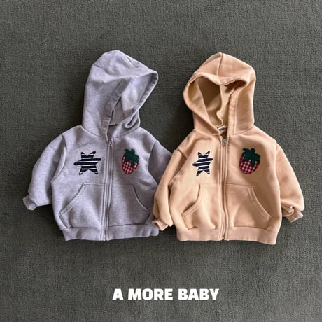 amore/64. strawberry star hood zipup 12M-18M