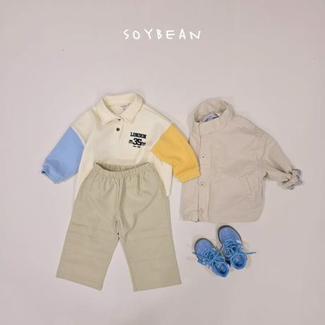 soybean/27. modern two color collar T-shirt XS-XL