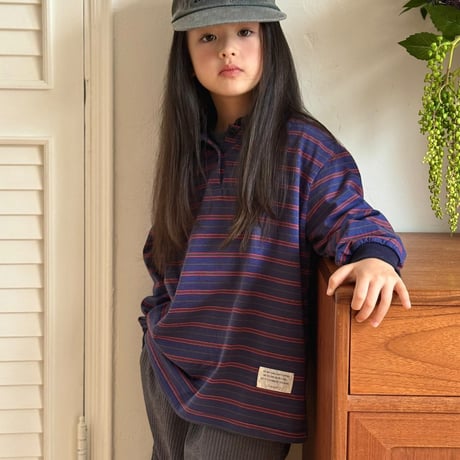 minimal/49. stripe shirts collar T-shirt S-XL