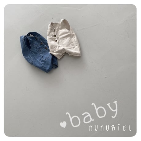 nunubiel/9. denim romper S-L