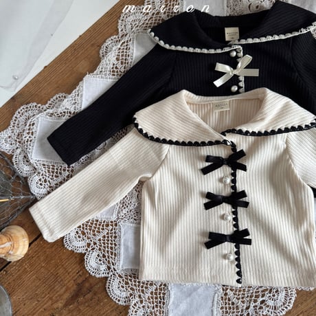 marron/41. sera ribbon cardigan XS-L