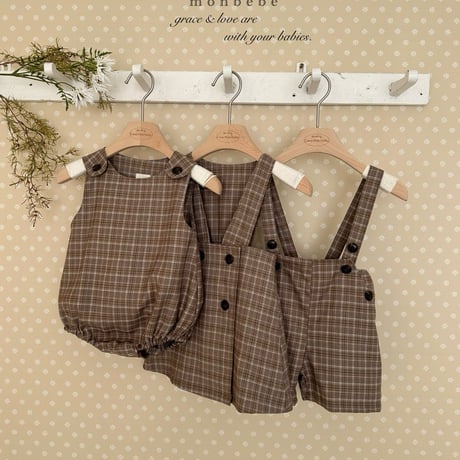 monbebe/9. roy overalls pants  S(1-2Y)-XL(7-8Y)