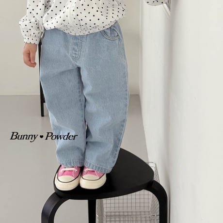 bunnypowder/86. heart denim pants 2XL-4XL