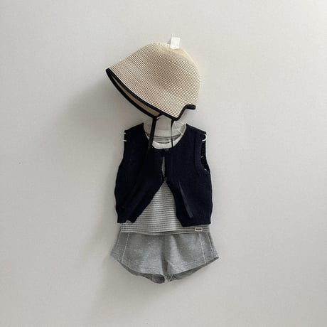 minirobe/37. button knit vest S-XL