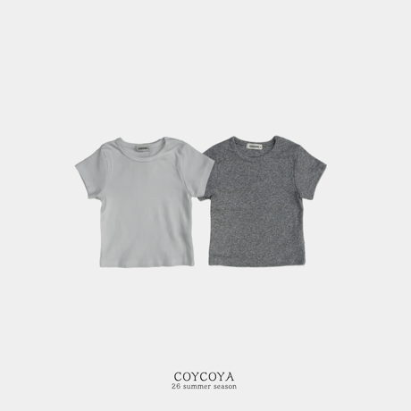 coycoya/13. plain half t T-shirt S-2XL