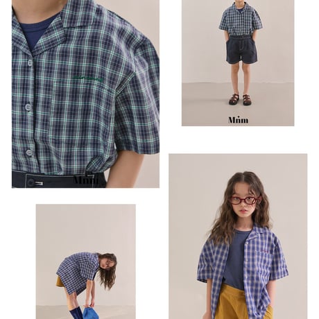 minimal/63. half t check shirt JS-JM