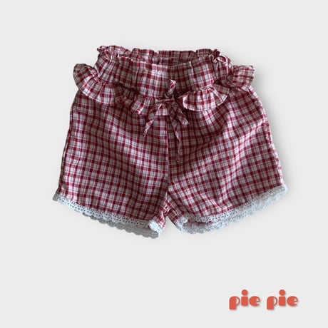 pie/14. lilly check half pants XS-XL