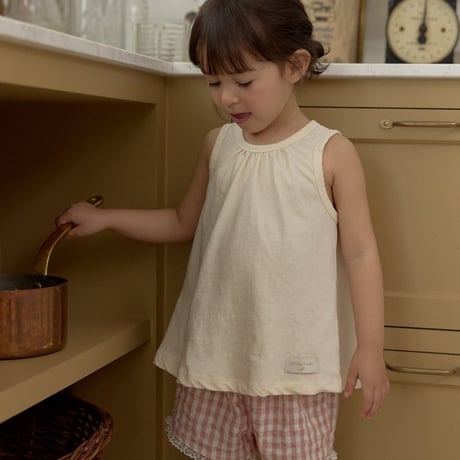 lindo/42. shirring T sleeveless XS-XL