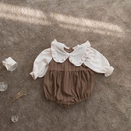 bebeholic/17. leaf collar suit S(3-6M)-L(12-18M)