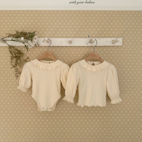 monbebe/11. harmony fril T-shirt S(1-2Y)-XL(7-8Y)