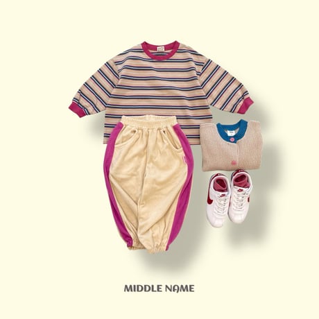 middlename/17. terry two color pants JS-JM