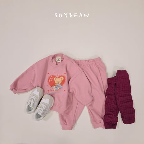 soybean/93. heart bear updown set XS-XL