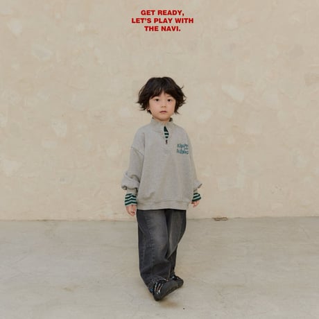 navi/50. happy half zipup man-to-man 2XL-JL