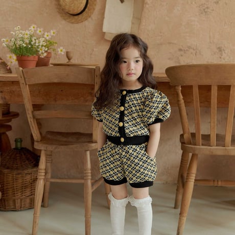 melikey/93. rika flower puff cardigan XS-XL